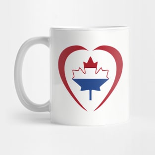 Dutch Canadian Multinational Patriot Flag Series (Heart) Mug